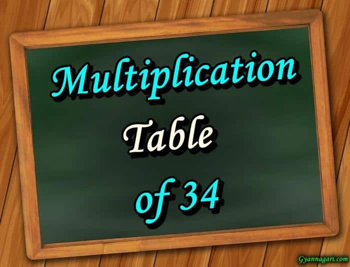 table of 34