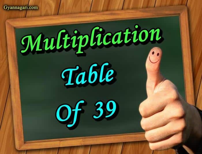 table of 39