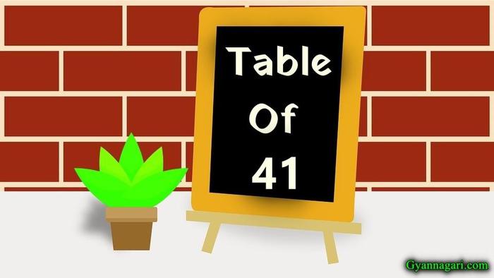 table of 41