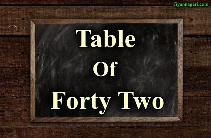 table of 42