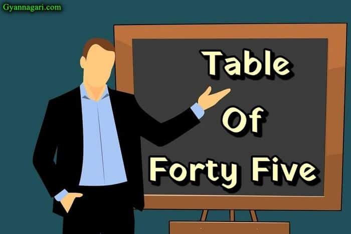 table of 45